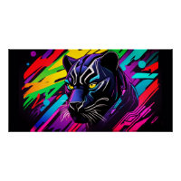 Schwarzer Panther im Graffiti-Stil