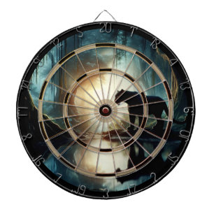 Schwarzer Panther in der Wasserregulierung Dartscheibe