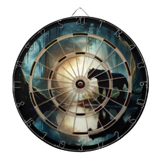 Schwarzer Panther in der Wasserregulierung Dartscheibe