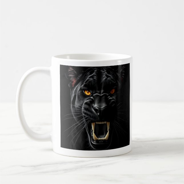 Schwarzer Panther Kaffeetasse (Links)