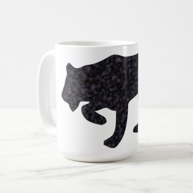 Schwarzer Panther Kaffeetasse (Vorderseite Links)