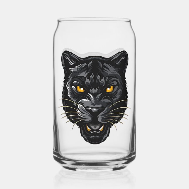 Schwarzer Panther Kann Glas (Vorderseite)