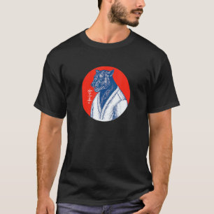 Schwarzer Panther Karate Japanische Kunst Ästhetik T-Shirt