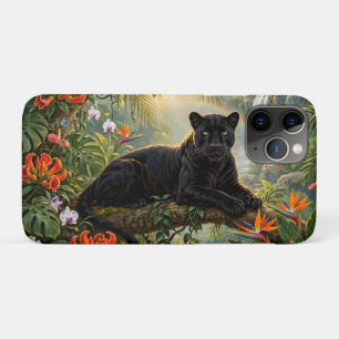Schwarzer Panther Kenia Dschungel Blumen Wasserfal Case-Mate iPhone Hülle