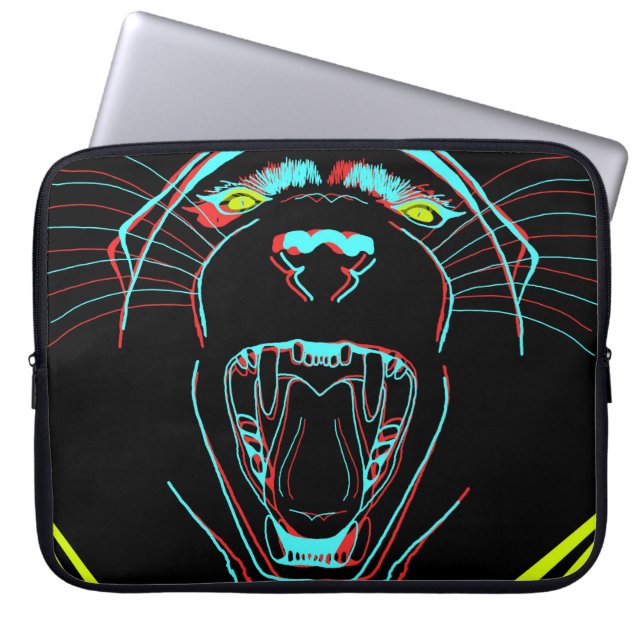 Schwarzer Panther - Laptop-Hülse Laptopschutzhülle (Vorderseite)