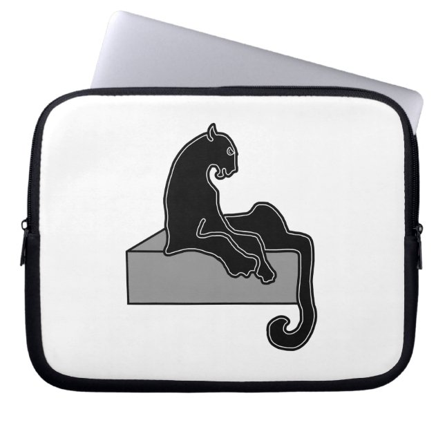 Schwarzer Panther Laptopschutzhülle (Vorderseite)