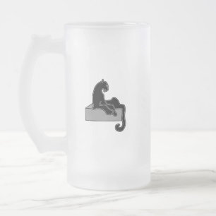 Schwarzer Panther Mattglas Bierglas