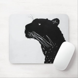 Schwarzer Panther Minimalismus Mousepad