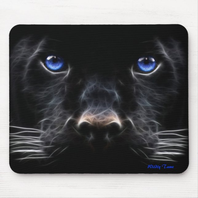 Schwarzer Panther Mousepad (Vorne)