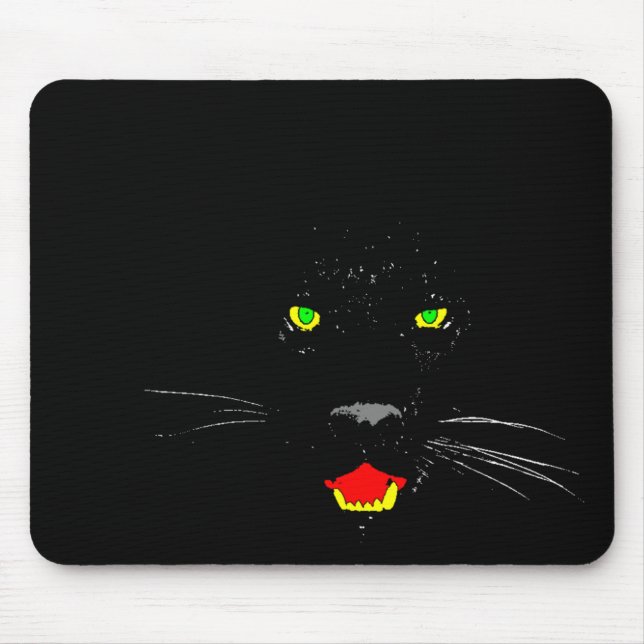 Schwarzer Panther Mousepad (Vorne)