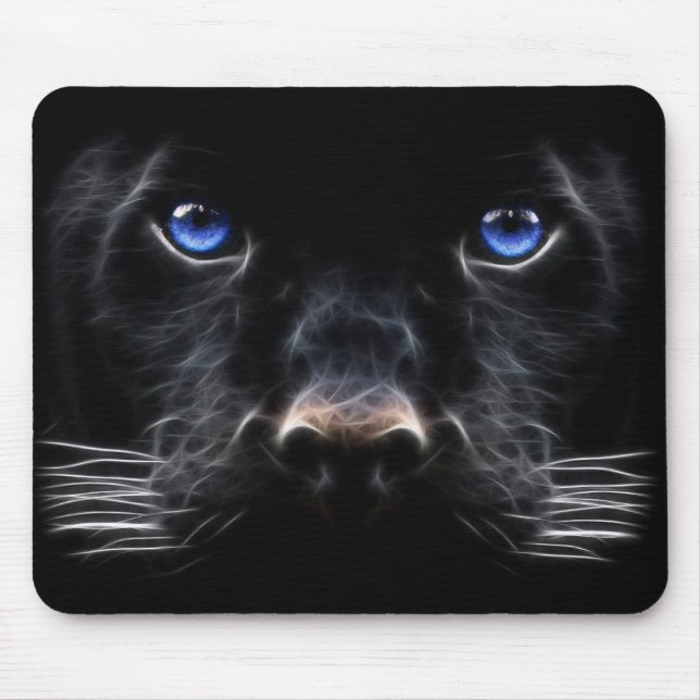 Schwarzer Panther Mousepad (Vorne)