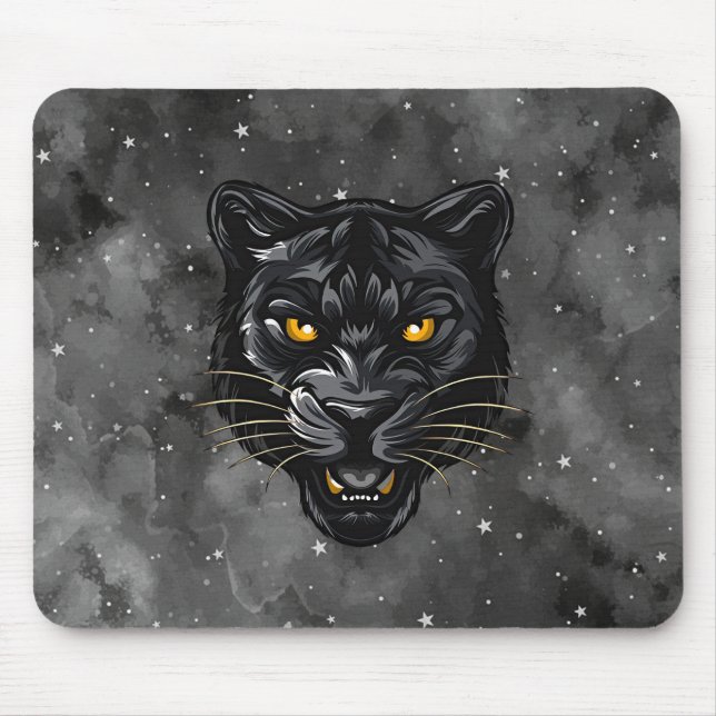 Schwarzer Panther Mousepad (Vorne)