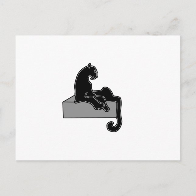 Schwarzer Panther Postkarte (Vorderseite)