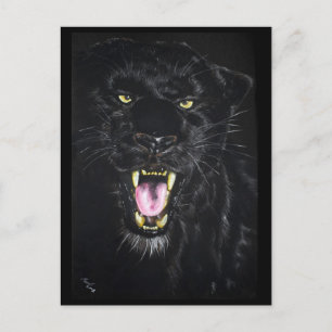 Schwarzer Panther Postkarte