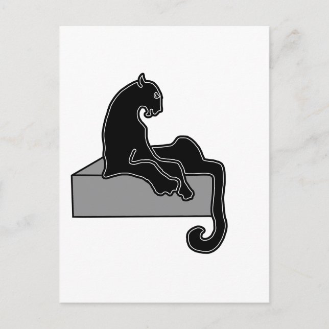 Schwarzer Panther Postkarte (Vorderseite)