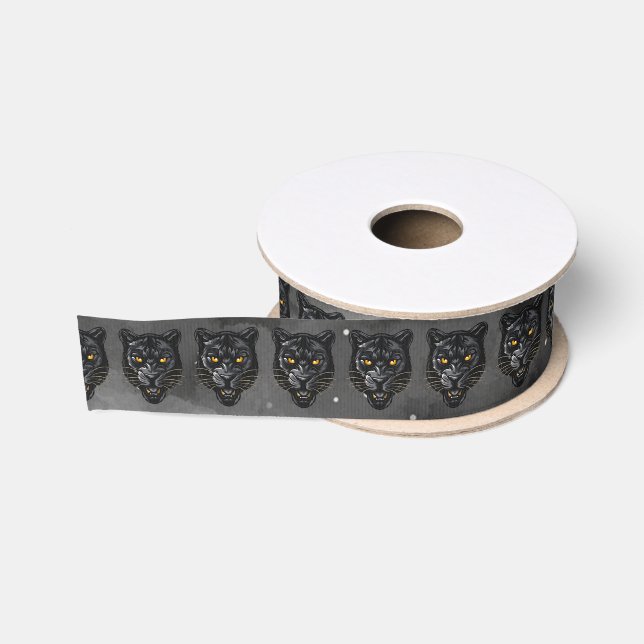 Schwarzer Panther Ripsband (Spule)