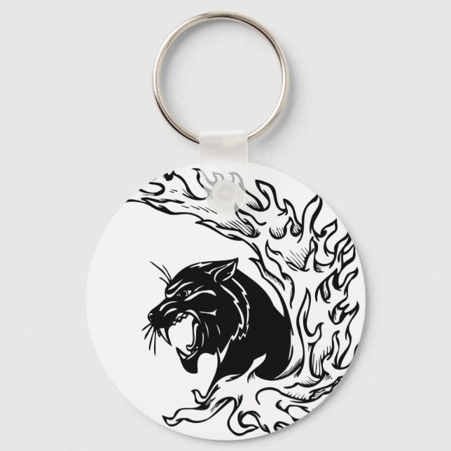 Schwarzer Panther Schlüsselanhänger (Vorderseite)