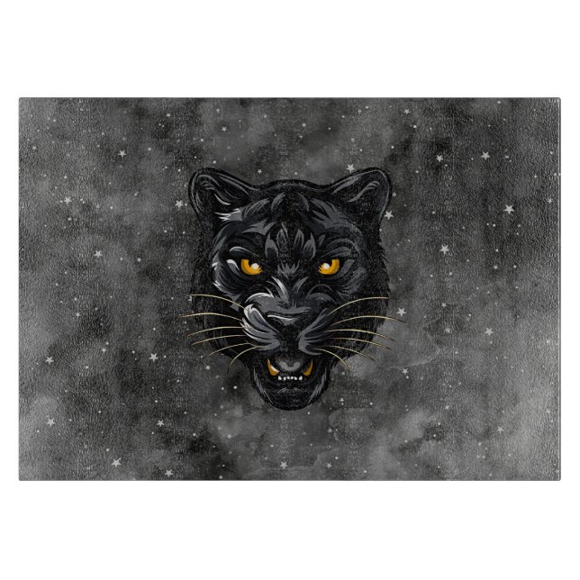 Schwarzer Panther Schneidebrett (Vorderseite)