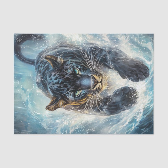 Schwarzer Panther Seidenpapier (Vorderseite)