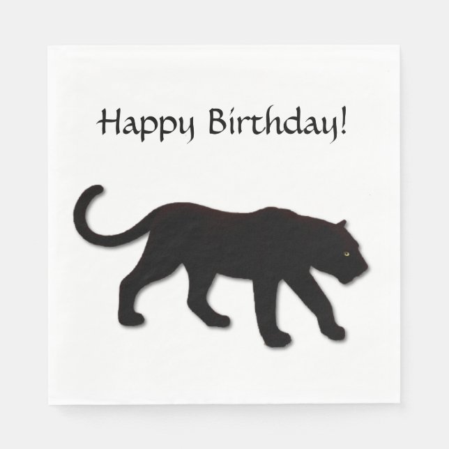 Schwarzer Panther Serviette (Vorderseite)