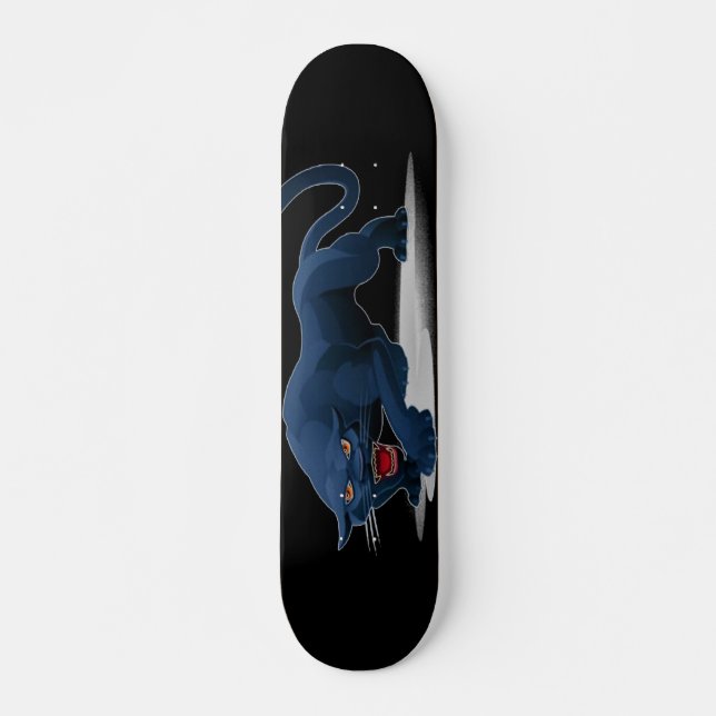 Schwarzer Panther-Skateboard Skateboard (Vorne)