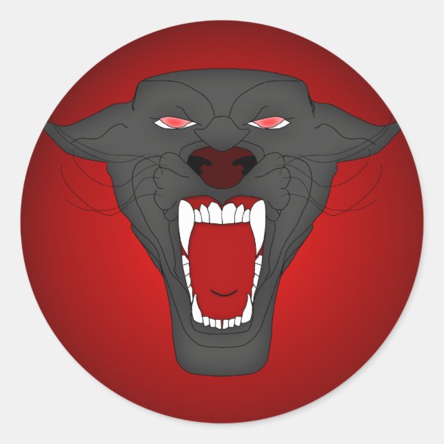 Schwarzer Panther Sticker (Vorderseite)