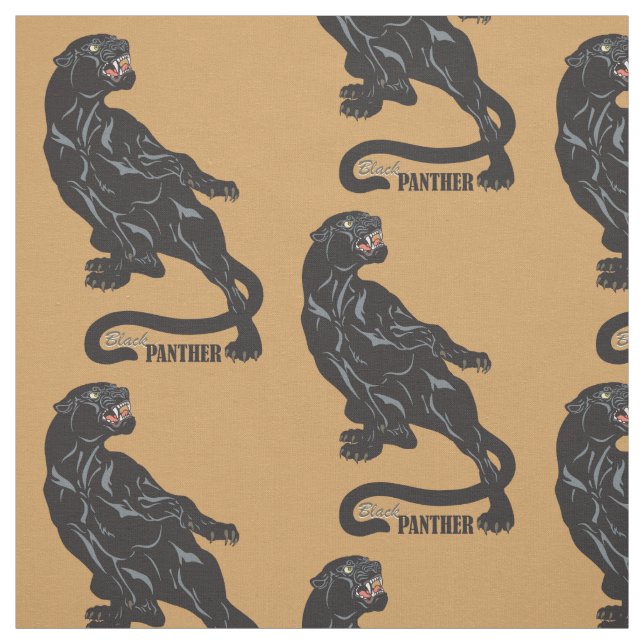 Schwarzer Panther Stoff (Muster)