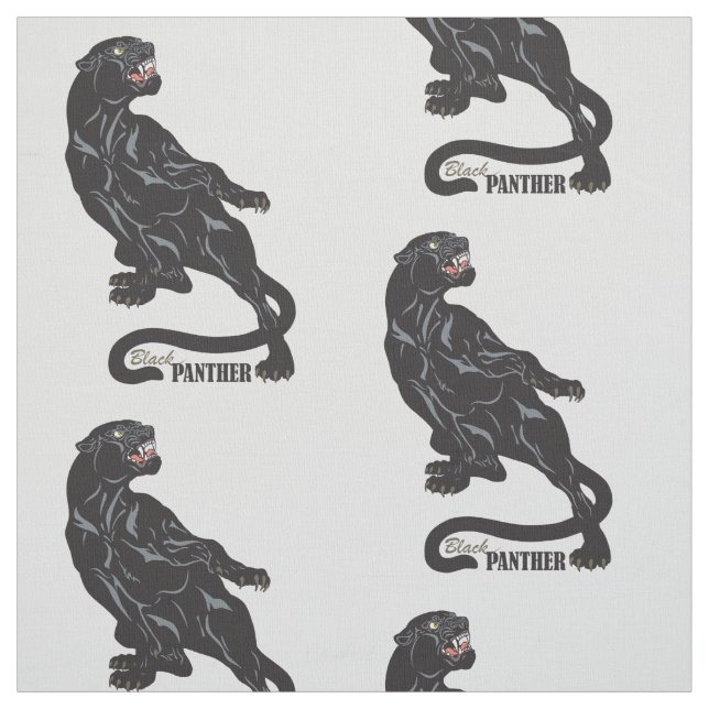 Schwarzer Panther Stoff (Muster)