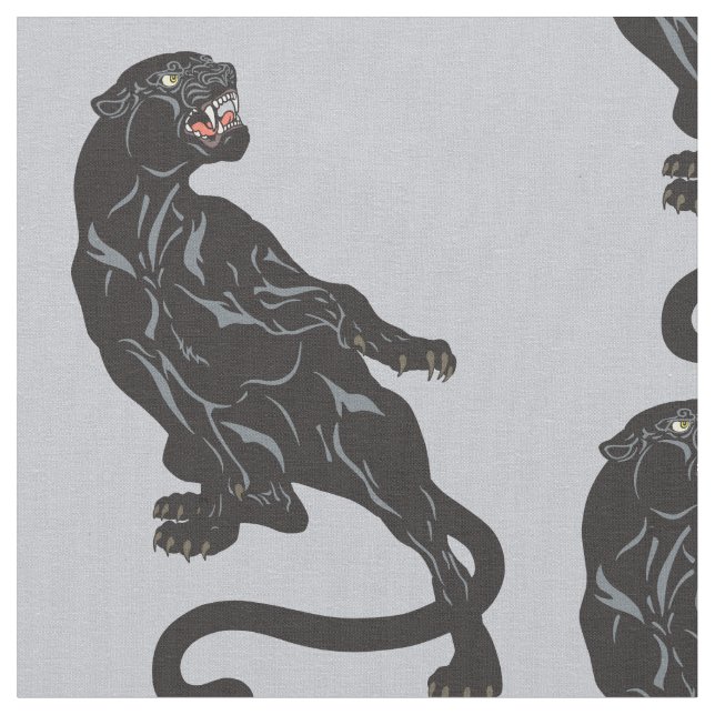 Schwarzer Panther Stoff (Nahaufnahme)
