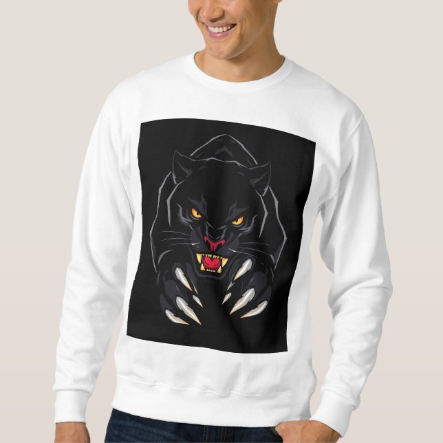 Schwarzer Panther Sweatshirt (Vorderseite)