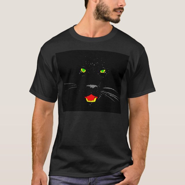 Schwarzer Panther-T - Shirt (Vorderseite)