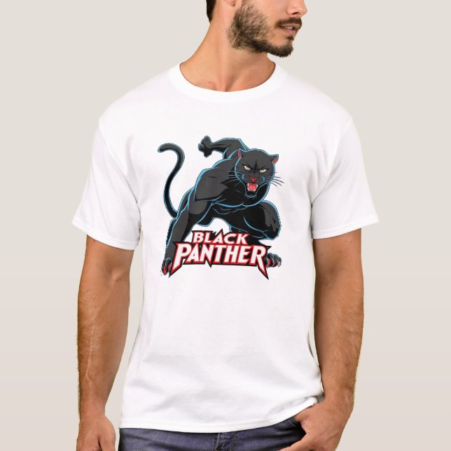 Schwarzer Panther. T-Shirt (Vorderseite)