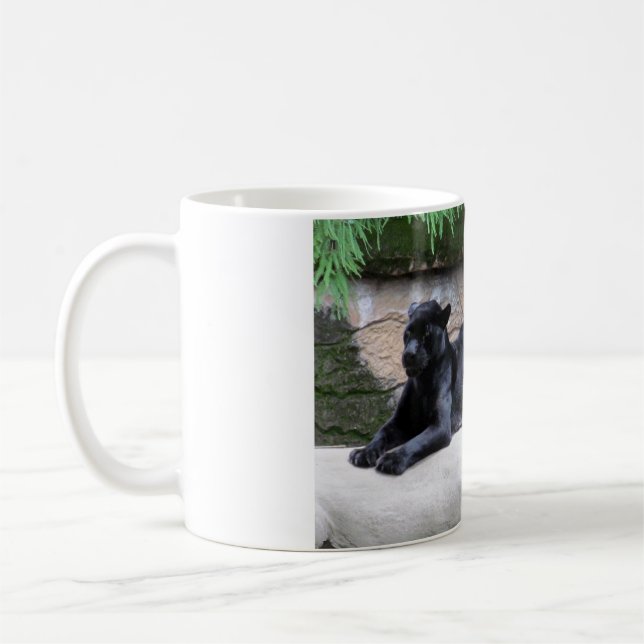 Schwarzer Panther-Tasse Kaffeetasse (Links)