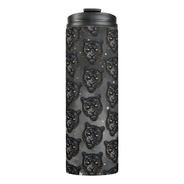 Schwarzer Panther Thermosbecher (Vorderseite)