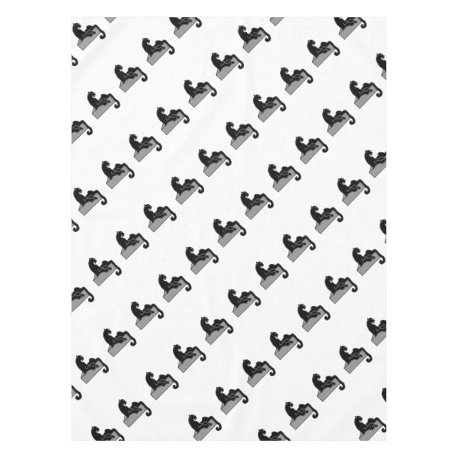 Schwarzer Panther Tischdecke (Vorderseite)