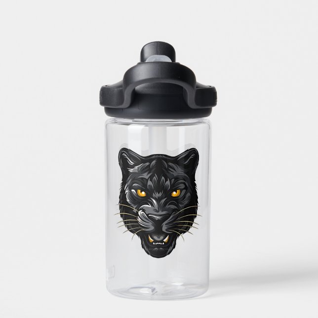 Schwarzer Panther Trinkflasche (Rückseite)