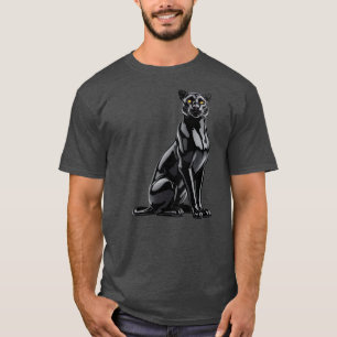 Schwarzer Panther und Reflexionen von natürlichem  T-Shirt