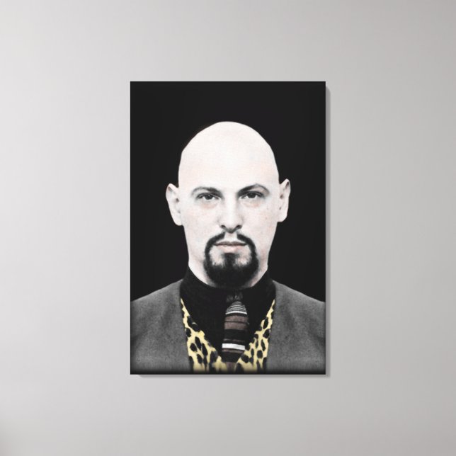 Schwarzer Papst auf Leinwand (Vorderseite)