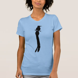 Schwarzer Paradiesvogel Silhouette-Grafik T-Shirt