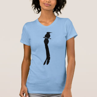 Schwarzer Paradiesvogel Silhouette-Grafik T-Shirt