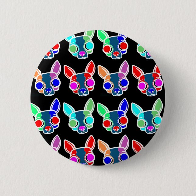 Schwarzer Parlamentarier Knopf Button (Vorderseite)