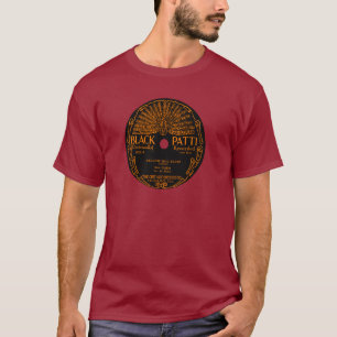 Schwarzer Patti Blues-Aufzeichnungsaufkleber T-Shirt