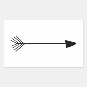 Schwarzer Pfeil für den Single der Tribal-Kunst im Rechteckiger Aufkleber