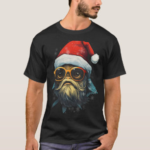 Schwarzer Phantom Tetra Fisch Weihnachten Aquarium T-Shirt