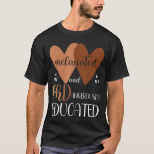 Schwarzer Phd-Abschluss schmelaniert und Ph T-Shirt