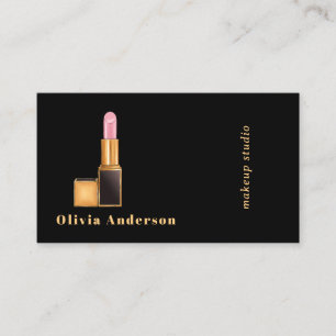 Schwarzer Pink Lippenstift Makeup Artist MUA Schön Visitenkarte