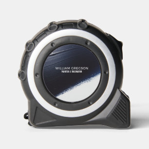 Schwarzer Pinselstrich, Maler und Dekorator Maßband