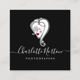 Schwarzer Platz - Visitenkarte für weibliche Fotog
