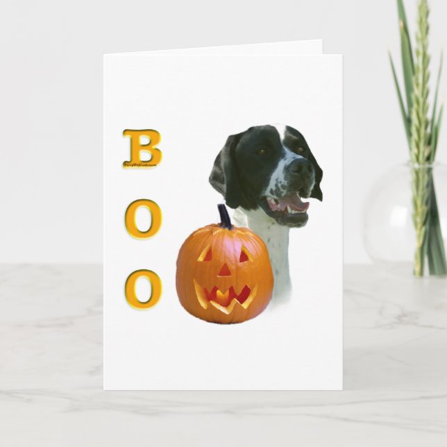 Schwarzer Pointer Boo Karte (Vorderseite)