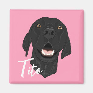 Schwarzer Pointer Puppy Magnet